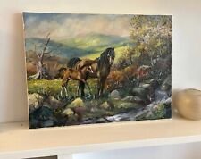 Original Acrylic Painting on canvas of Horse and Foal 2003 for sale  Shipping to South Africa