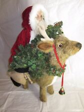 HEN HOUSE Joyce Ditz Designs Santa on Reindeer Dearest OPA 2nd LE ~ VINTAGE EXC for sale  Naperville