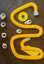 Usado, Kit de conector de linha de gás revestido amarelo flexível 48" para secador de fogão a gás MCAMPAS  comprar usado  Enviando para Brazil