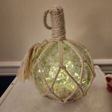 LED Hanging Glass & Rope Decor Light Up for sale  Shipping to South Africa