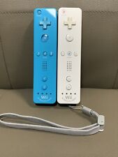 Controle remoto Nintendo OEM Wii azul branco Motion Plus lote 2 testado comprar usado  Enviando para Brazil
