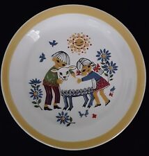 Vintage Stavangerflint Inger Waage Ceramic Plate Children w/Sheep & Flowers for sale  Shipping to South Africa