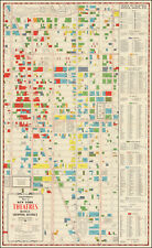 Usado, Mapa do distrito de teatro da Broadway em Midtown Manhattan Nova York pôster impressão comprar usado  Enviando para Brazil