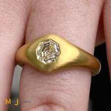 Anel de ouro amarelo 21K cúpula cigana corte hexagonal diamante 0,65 ct tamanho 6,5 comprar usado  Enviando para Brazil