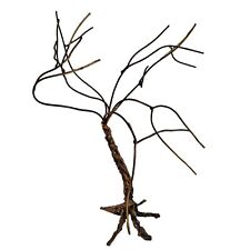 Melted Copper Wire Nails Bare Tree Folk Art Sculpture, used for sale  Shipping to South Africa