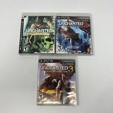 Uncharted 1 2 3 Trilogy Collection Bundle Sony PlayStation 3 PS3  Black Label for sale  Shipping to South Africa