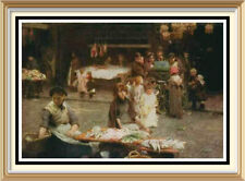 Vintage Print WALTER OSBORNE Art 1929 FISH MARKET PATRICK STREET DUBLIN IRELAND for sale  Shipping to South Africa