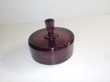 Vintage Amethyst New Martinsville Queen Anne Glass Powder Vanity Jar for sale  Shipping to South Africa