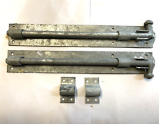 Heavy Duty Galvinsised 12in Sliding Bolt for gates/stables - 2pcs New old stock for sale  Shipping to South Africa