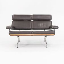 2007 Herman Miller Eames Two-Seat Sofa in Brown Leather and Walnut, Model ES108, used for sale  Shipping to South Africa