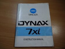 Minolta Dynax 7xi Instruction Manual - Original not a copy - Free UK Postage for sale  TYWYN