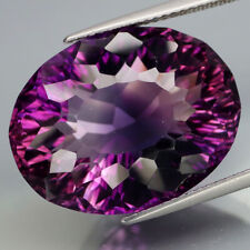 24.55Ct.100%Natural BIG Amethyst Bolivia None Treatment Oval Concave Cut CLEAN! for sale  Shipping to South Africa