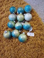 green christmas baubles for sale  BEDFORD