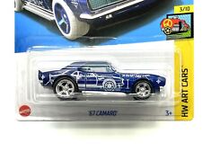 2024 Hot Wheels ‘67 Camaro (blue) HW ART Cars #84 w/ Real Riders SUPER CUSTOM for sale  Shipping to South Africa