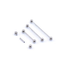 Used, Titanium Tongue Straight Barbell Piercing Tragus Nipple Bar Internally Threaded for sale  Shipping to South Africa