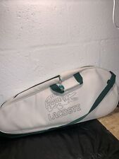 Vintage Lacoste Tennis Racket Bag White And Green Adjustable Strap for sale  Shipping to South Africa