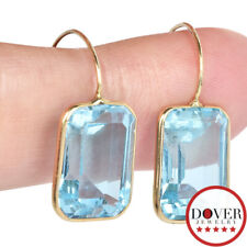 gold earrings blue 10k topaz for sale  Miami