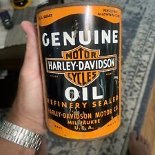 Harley-Davidson Motorcycle Quart Oil Can Vintage Metal Can....full No Dents for sale  Shipping to Canada