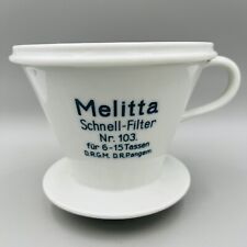 Usado, Melitta Cone 103 Porcelain Rápido Filtro d.r.g.m Reich Alemão Registrados Design comprar usado  Enviando para Brazil