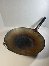 "Wok China de acero vintage martillado a mano de 14" segunda mano  Embacar hacia Argentina