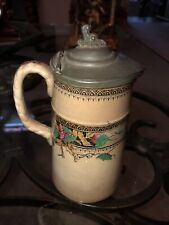 pitcher antique lidded tin for sale  Austin