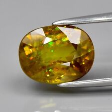 Used, 2.82ct 9.3x7.2mm Oval Natural Greenish Yellow Sphene Madagascar, High Luster for sale  Shipping to South Africa