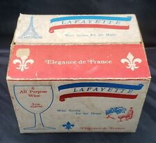 6 copas de vino Lafayette Luminarc 5 oz vintage en caja Francia JG Durand nuevo de lote antiguo segunda mano  Embacar hacia Argentina