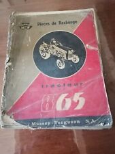 Tracteur massey Ferguson 865.    1959 catalogue pieces rechange  d'occasion  Chalindrey