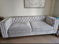 cream tufted couch for sale  Los Angeles