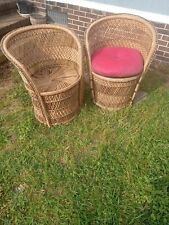 brown wicker chairs for sale  Roxboro