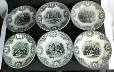 6 Antique boch Freres BFK Belgian ceramic plates napoleon scene battles  tweedehands  verschepen naar Netherlands