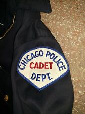 VINTAGE WAIST JACKET WITH CHICAGO POLICE DEPT. CADET TEARDROP PATCH  for sale  Streamwood