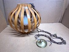 Lámpara de accesorio de luz colgante de orbe de madera estilo contemporáneo moderno tamaño 18""x17 segunda mano  Embacar hacia Argentina