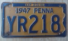 1947 pennsylvania license for sale  Milltown