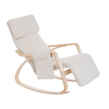 HOMCOM Rocking Chair Recliner Armchair with Adjustable Footrest, Cream White for sale  Shipping to South Africa