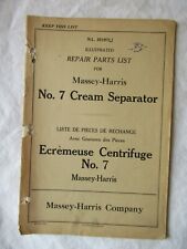 Catálogo de piezas de reparación de separador en crema Massey-Harris 1935 n.o 7, usado segunda mano  Embacar hacia Argentina