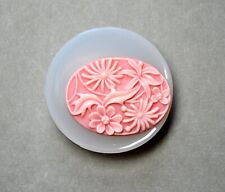 FLORAL SILICONE MOLD Cameo 40x30 Flexible Resin Polymer Clay Chocolate Food  for sale  Shipping to South Africa