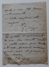 1918 lettera autografa usato  Bagnacavallo