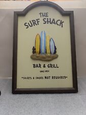 Placa de bar de madeira Surf Shack decoração de parede tema praia comprar usado  Enviando para Brazil