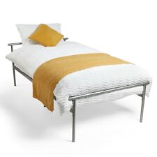 Used, Single Bed Frame, Solid 3ft Metal Frame Bed Silver, Strong Slatted Base, VonHaus for sale  Shipping to South Africa