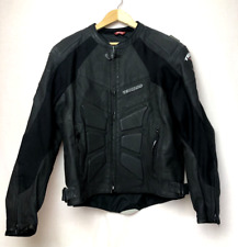 Teknic Goatskin Leather Motorcycle Jacket Black Padded Armor Men's sz 48 for sale  Shipping to South Africa