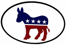 Usado, Partido Democrático Democrata Donkey Branco Oval Black Border Adesivo Decalque Para-choques comprar usado  Enviando para Brazil