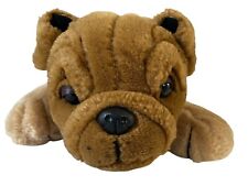 Brinquedo de pelúcia vintage Shar Pei Bull cachorro marrom cachorro de pelúcia 12"" comprar usado  Enviando para Brazil