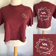 Camiseta crop top RVCA oficial feminina surf e skate marrom tamanho pequeno comprar usado  Enviando para Brazil