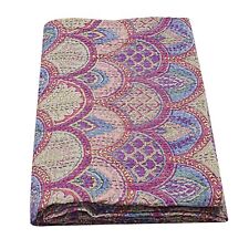 Colchas de cama Kantha algodão estampa floral colcha queenen cobertor indiano comprar usado  Enviando para Brazil