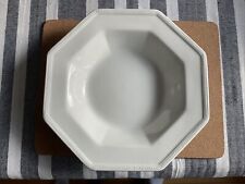 Used, JOHNSON BROTHERS WHITE OCTAGONAL RIMMED SOUP PASTA BOWL DISH 9.5" X 1.5” Deep for sale  COVENTRY