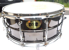 Pork Pie Big Black Brass Snare Drum With Tube Lugs used Chrome for sale  Shipping to South Africa