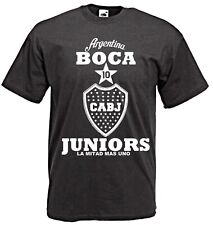 T-Shirt BOCA JUNIORS ARGENTINA SQUADRA logo calcio sportivo MARADONA usato  Castellammare Del Golfo