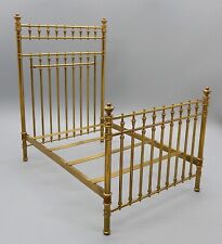 Vintage OOAK Tretters Antique Brass Bed Artisan Dollhouse Miniature 1:12, used for sale  Shipping to South Africa