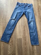 Calça jeans masculina POLO Ralph Lauren Hampton azul reta relaxada 34x34 rasgada jeans comprar usado  Enviando para Brazil